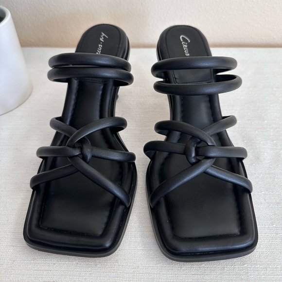 Circus By Sam Edelman Savanna Black Multi-Strap Heeled Sandals Women’s 8 - Picture 2 of 10